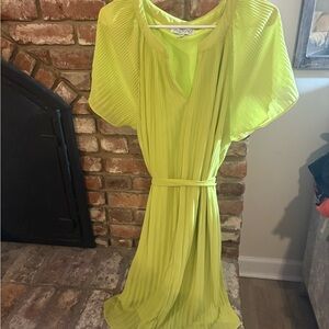 She + Sky Vibrant Lime Maxi Dress